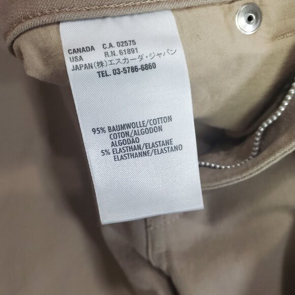 ESCADA SPORT Womens jeans size 38 US 8 'marie' crop Italy tan midrise stretchy - Picture 5 of 11